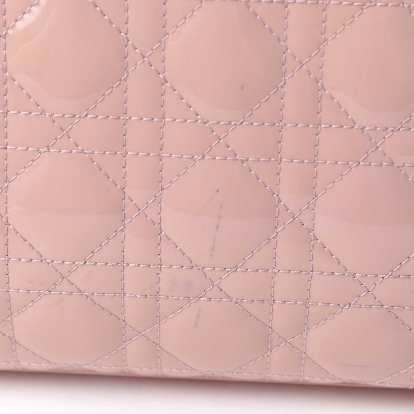 Patent Cannage Large Lady Dior Light Pink