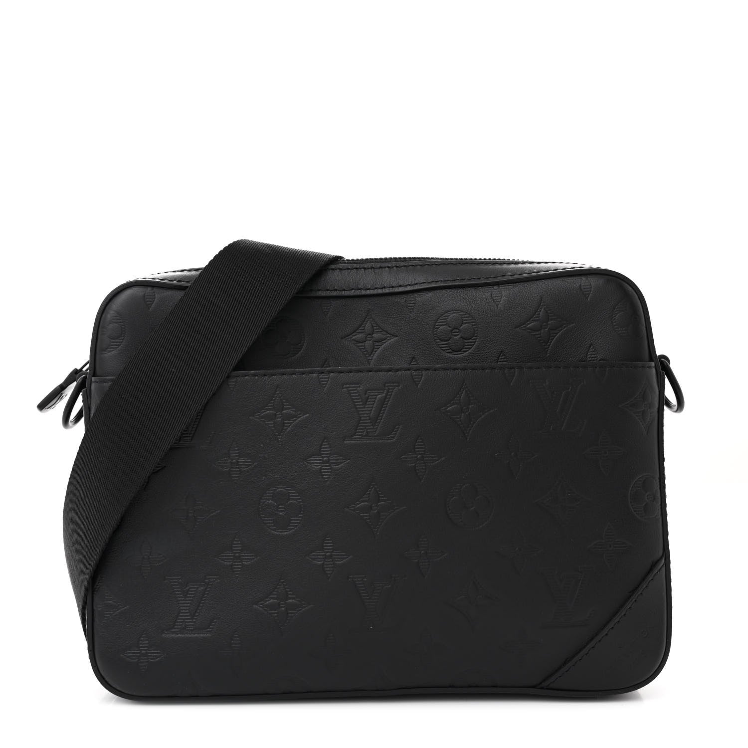 Louis Vuitton Calfskin Monogram Shadow Duo Messenger Black 1 of 12