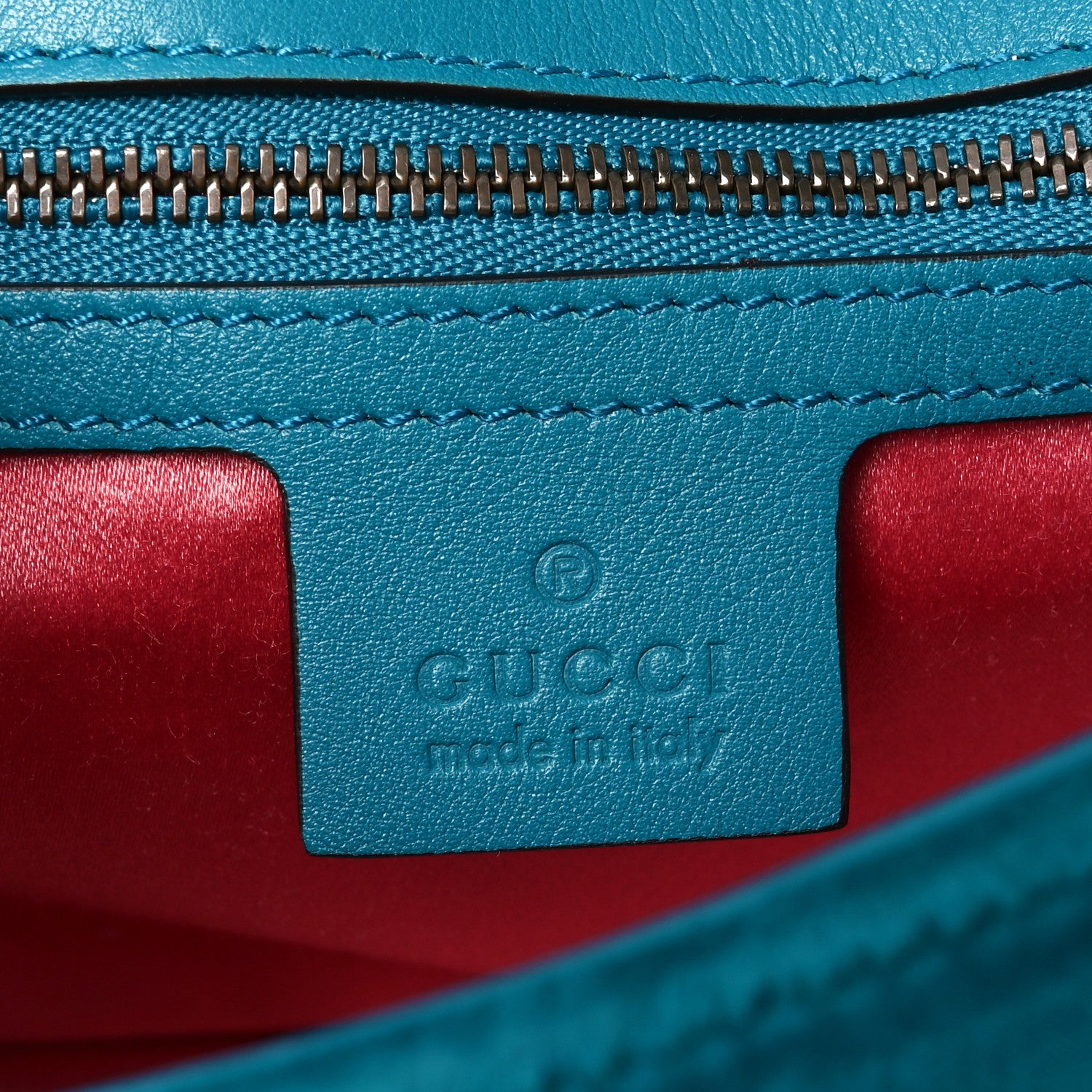 Gucci Velvet Matelasse Small GG Marmont Shoulder Bag Pavone Cyan 6 of 10