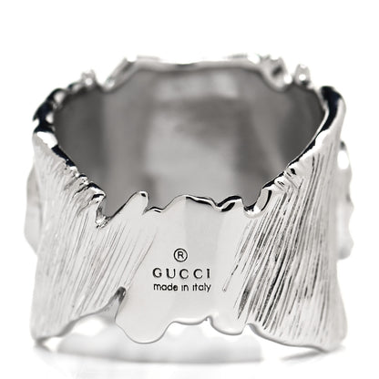 Gucci Metal Crystal GG Ring M Silver Blue 4 of 6
