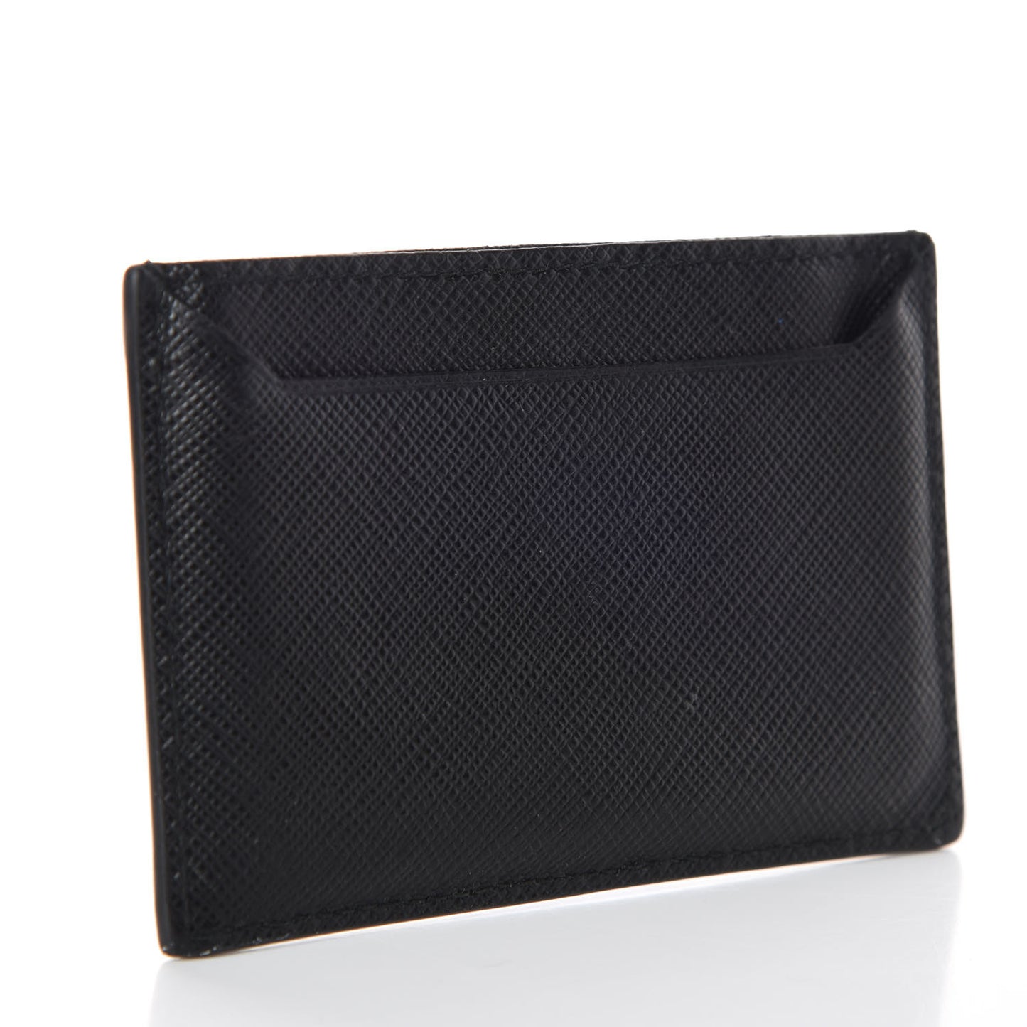 Saffiano Metal Card Case Black
