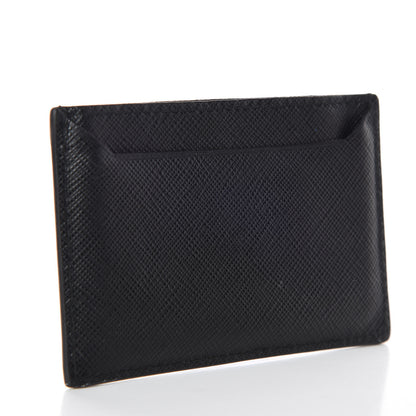 Prada Saffiano Metal Card Case Black 3 of 7