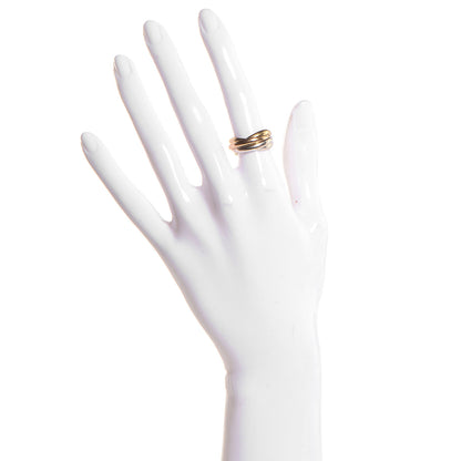 Cartier 18k Pink Yellow White Gold Trinity Rolling Ring 51 5.75 2 of 4