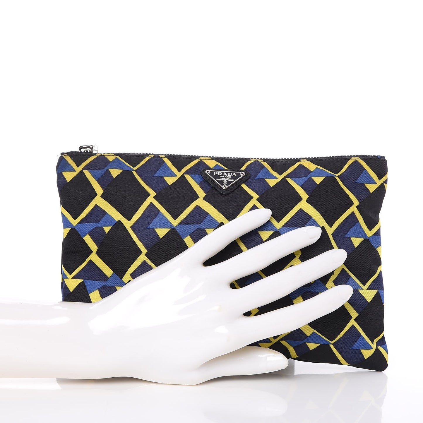 Nylon Pouch Black Yellow Blue