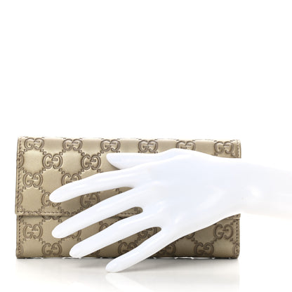 Gucci Guccissima Lovely Heart Continental Wallet Off White 2 of 9