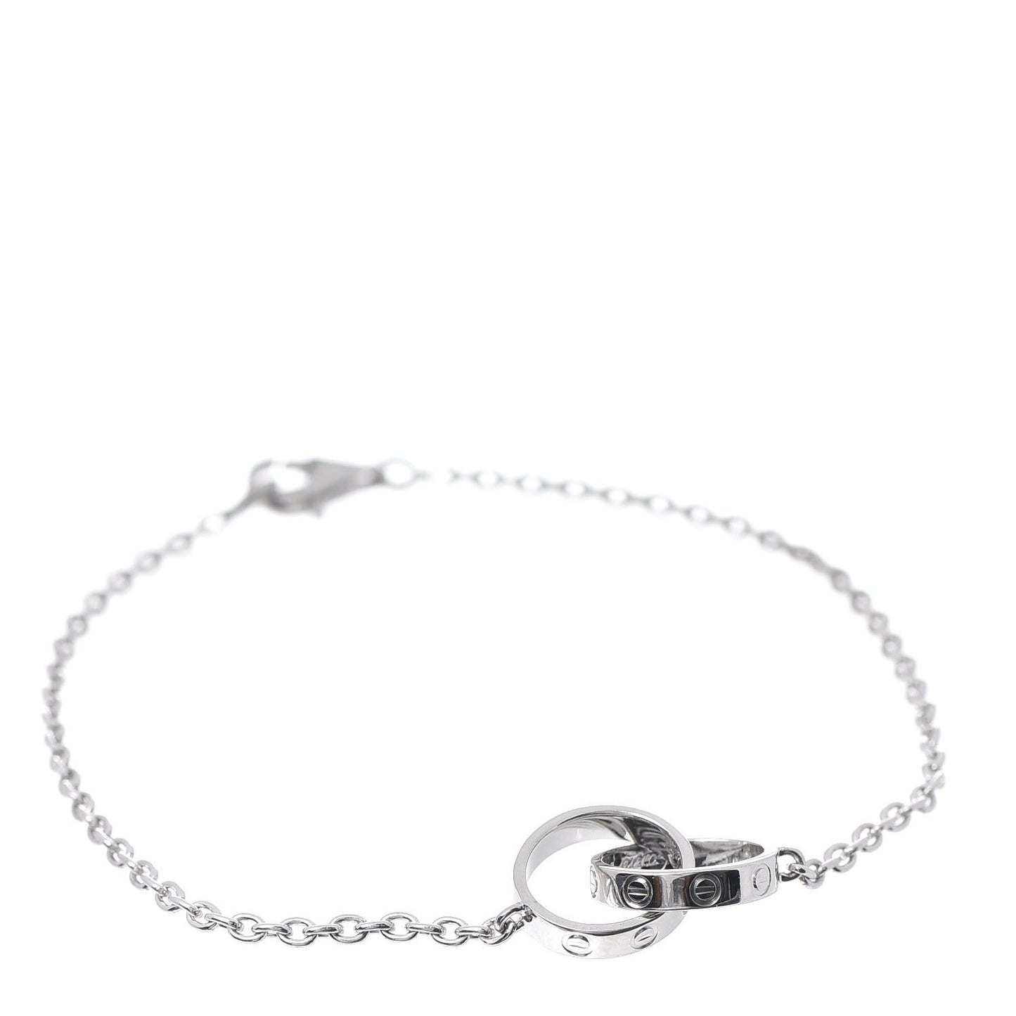 18K White Gold Interlocking LOVE Bracelet