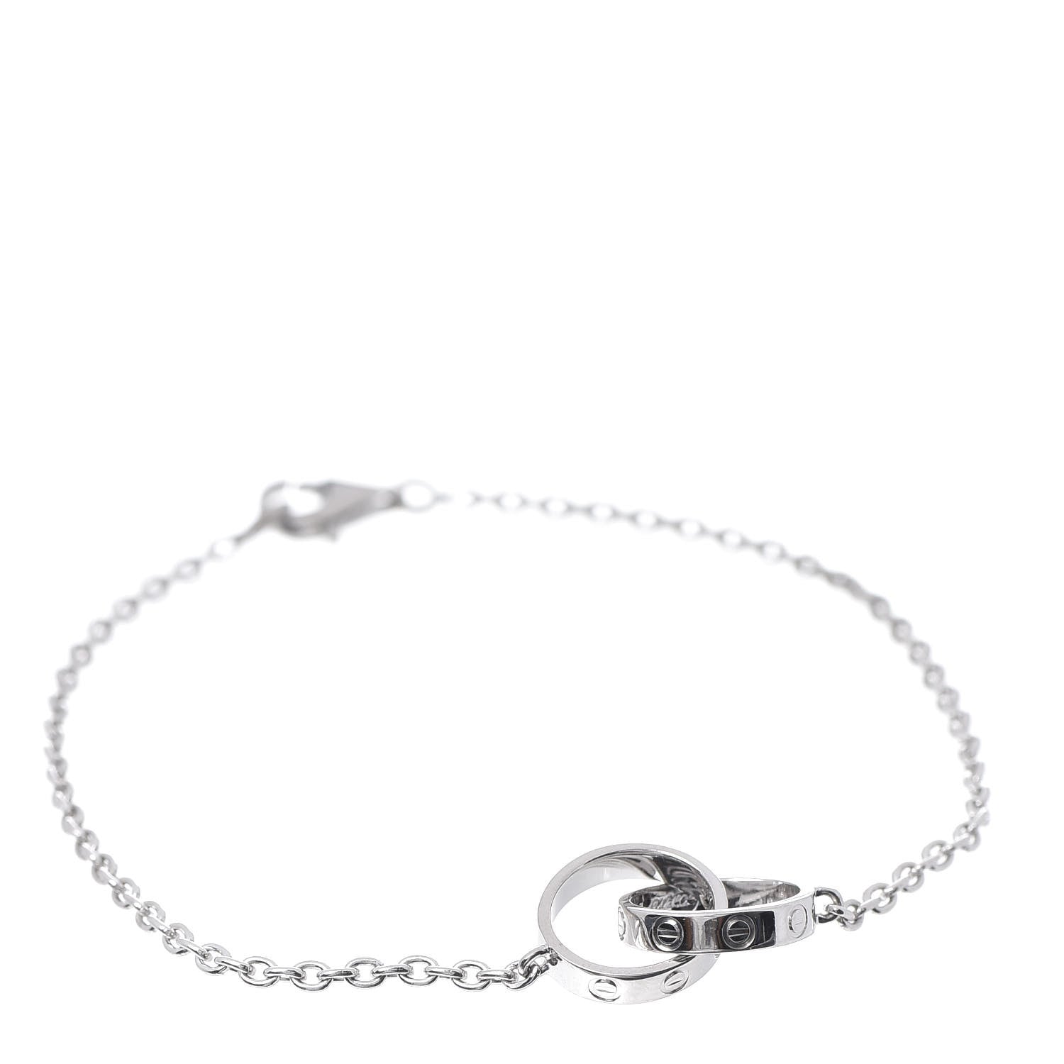 Cartier 18K White Gold Interlocking LOVE Bracelet 1 of 6