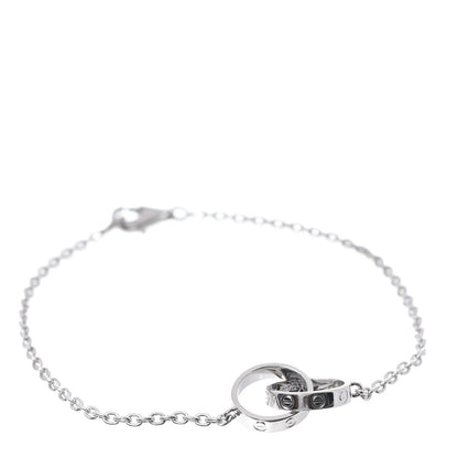 Cartier 18K White Gold Interlocking LOVE Bracelet 1 of 6