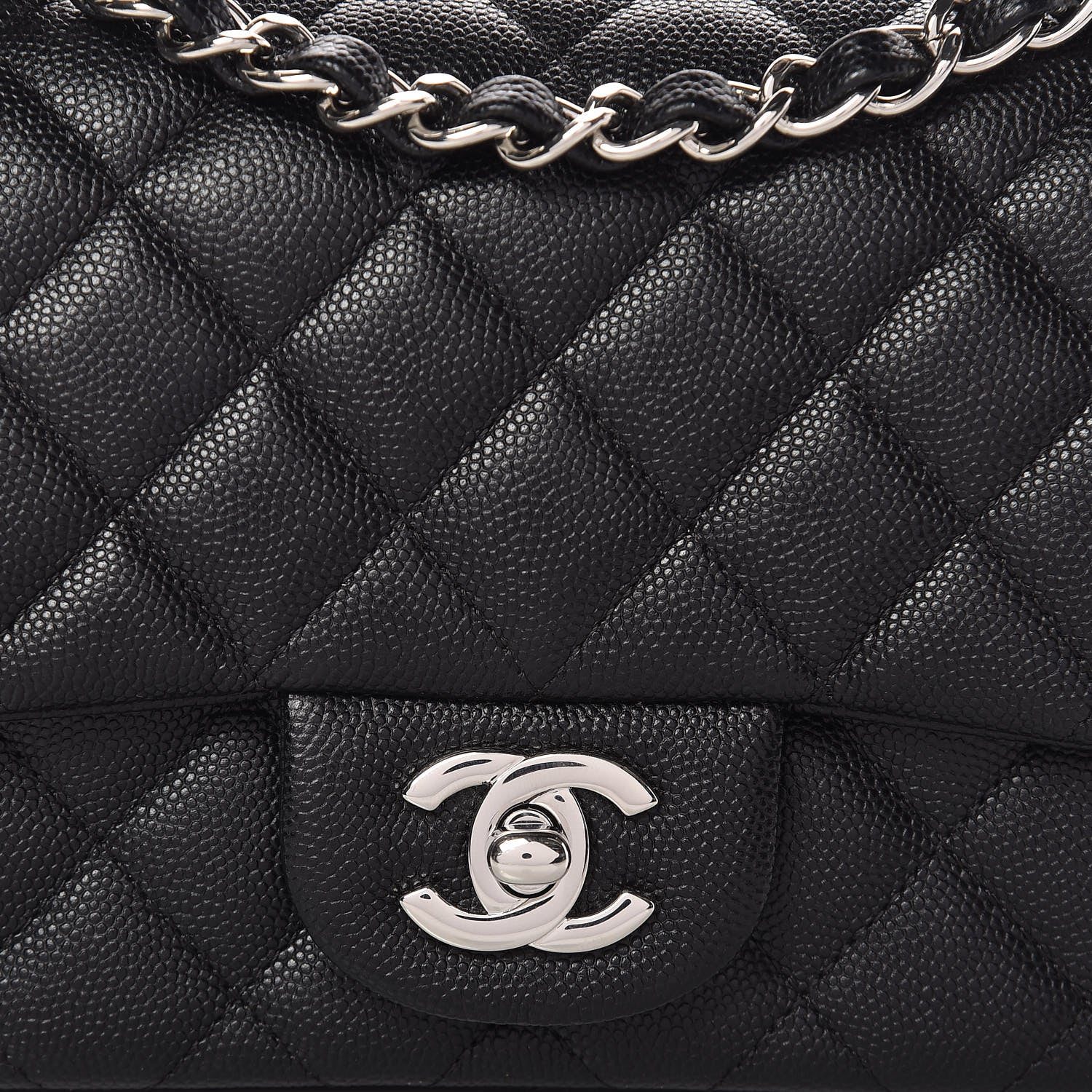 Chanel Caviar Quilted Mini Square Flap Black 8 of 11