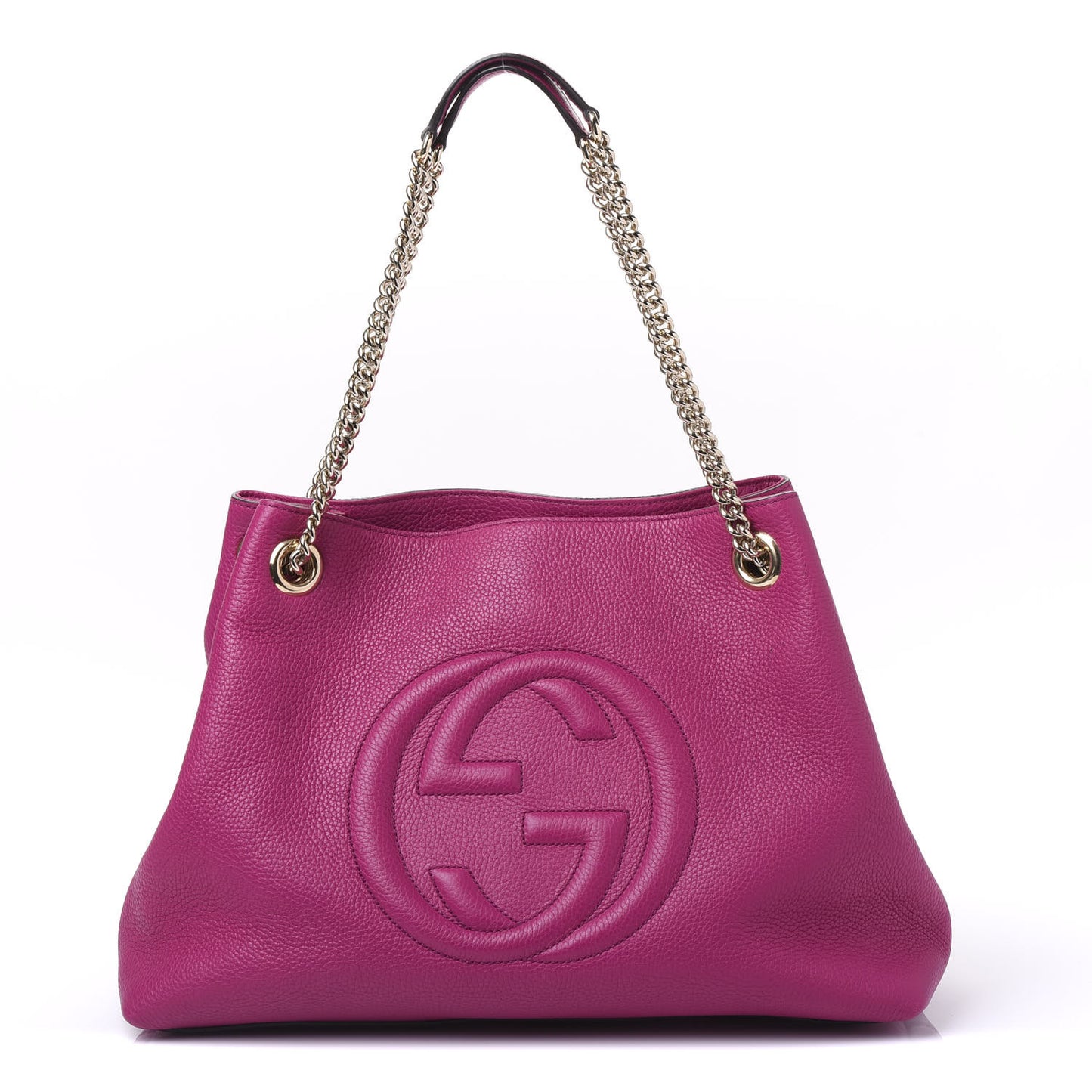 Cellarius Calfskin Medium Soho Chain Shoulder Bag Bright Bouganville