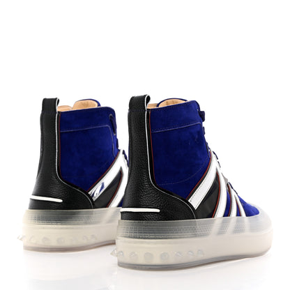 Christian Louboutin Grained Calfskin Mens Vida High Top Flat Sneakers 41 By Night 4 of 8