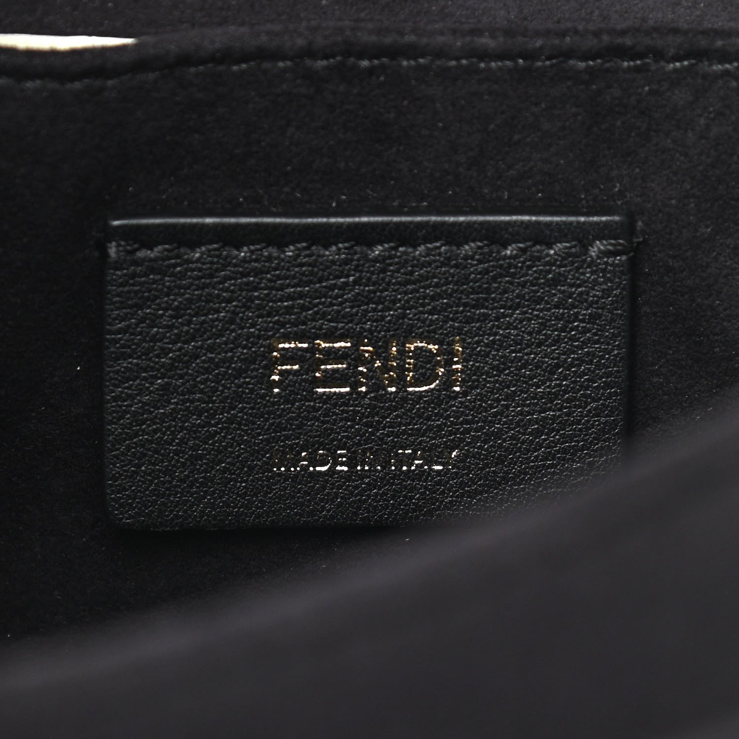 Fendi Vitello Liberty Metal Scalloped Multi Studded Small Kan I Shoulder Bag Black 8 of 10