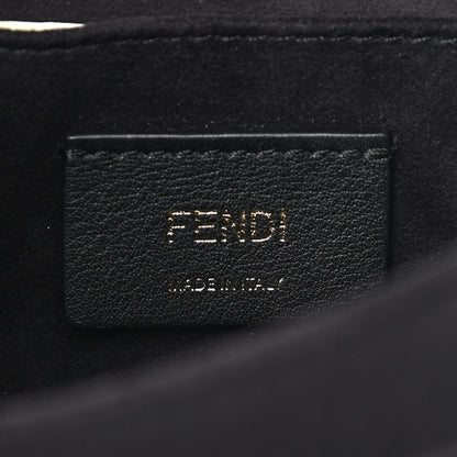 Fendi Vitello Liberty Metal Scalloped Multi Studded Small Kan I Shoulder Bag Black 8 of 10