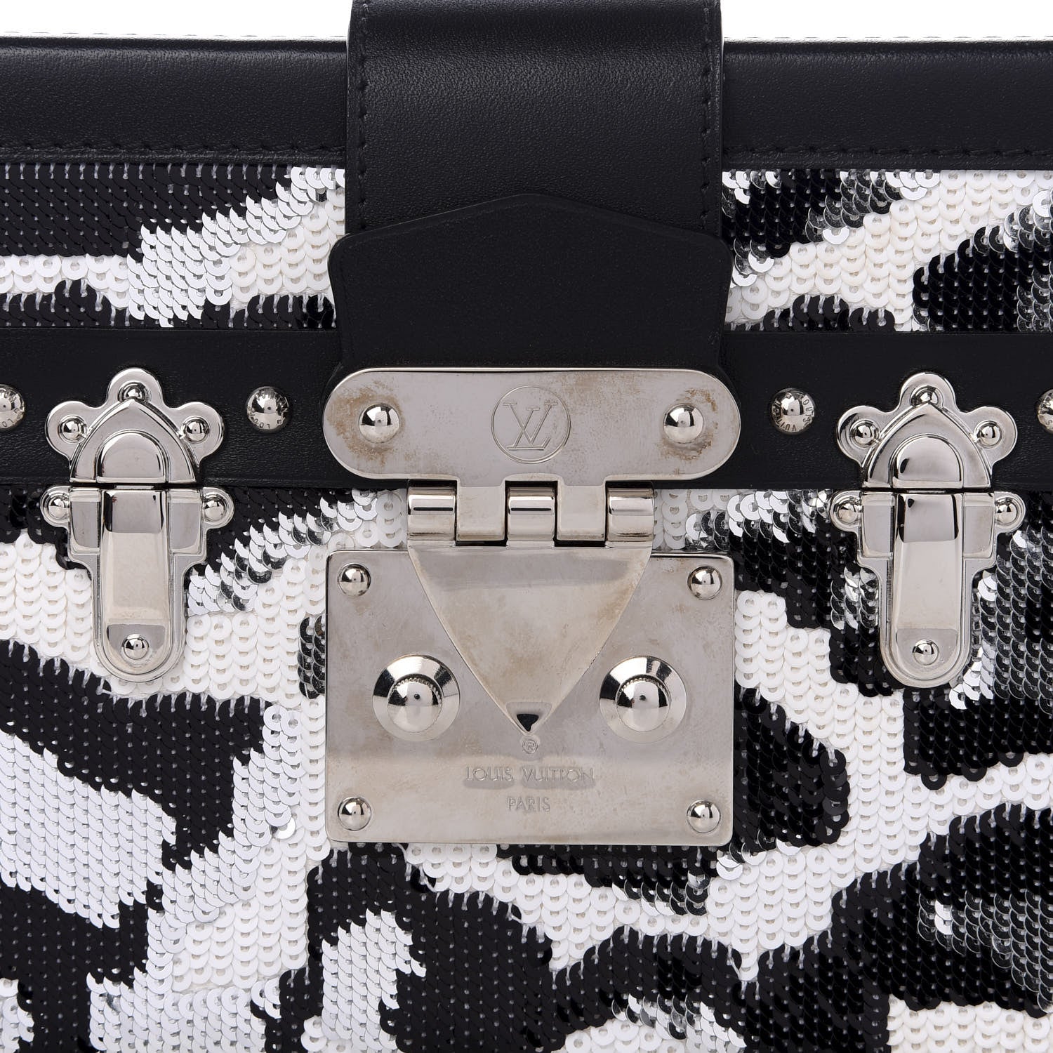 Louis Vuitton Sequins Leopard Petite Malle Black Gris 8 of 8