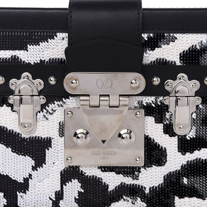 Louis Vuitton Sequins Leopard Petite Malle Black Gris 8 of 8