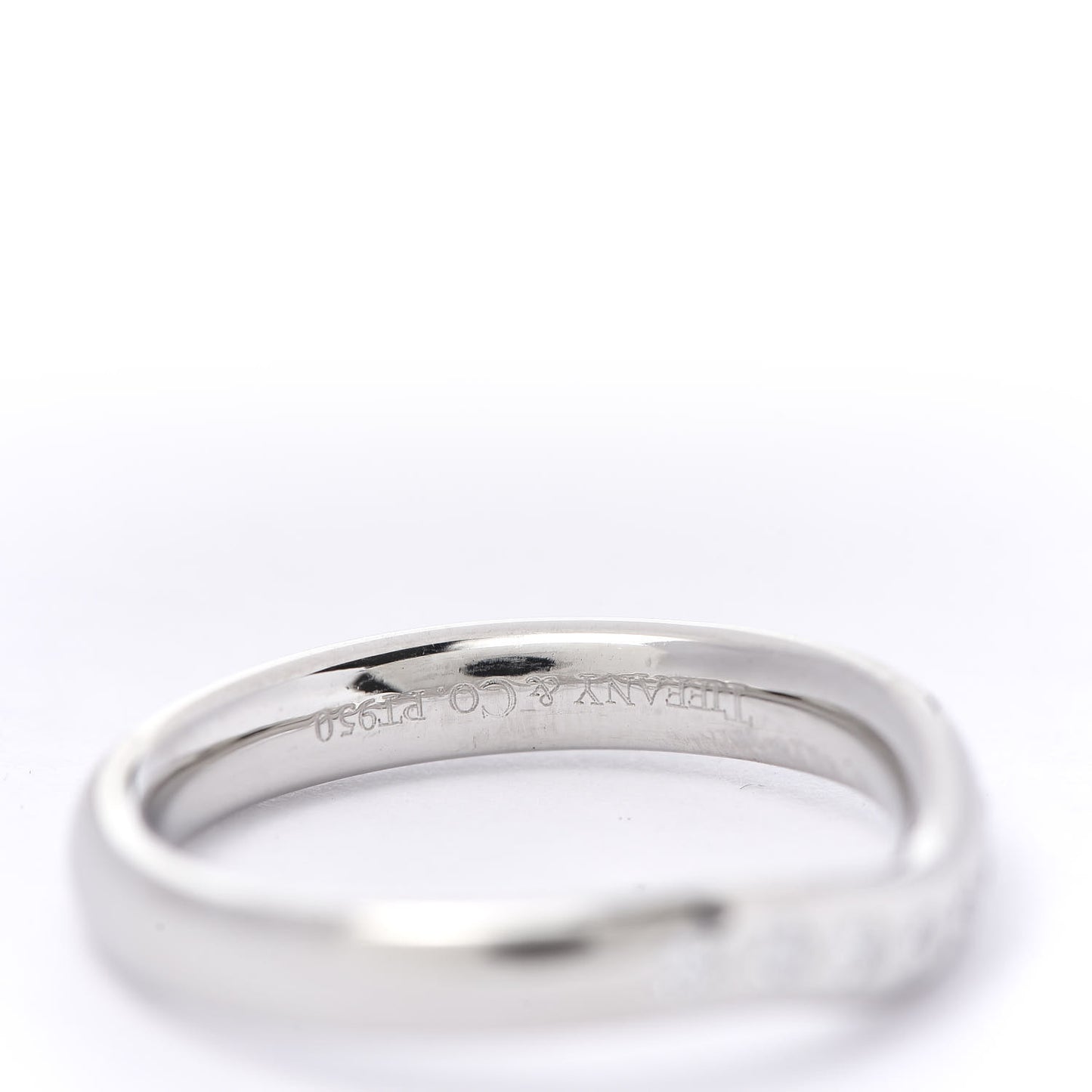 Platinum Diamond 3mm Elsa Peretti Curved Wedding Band Ring 48 4.5