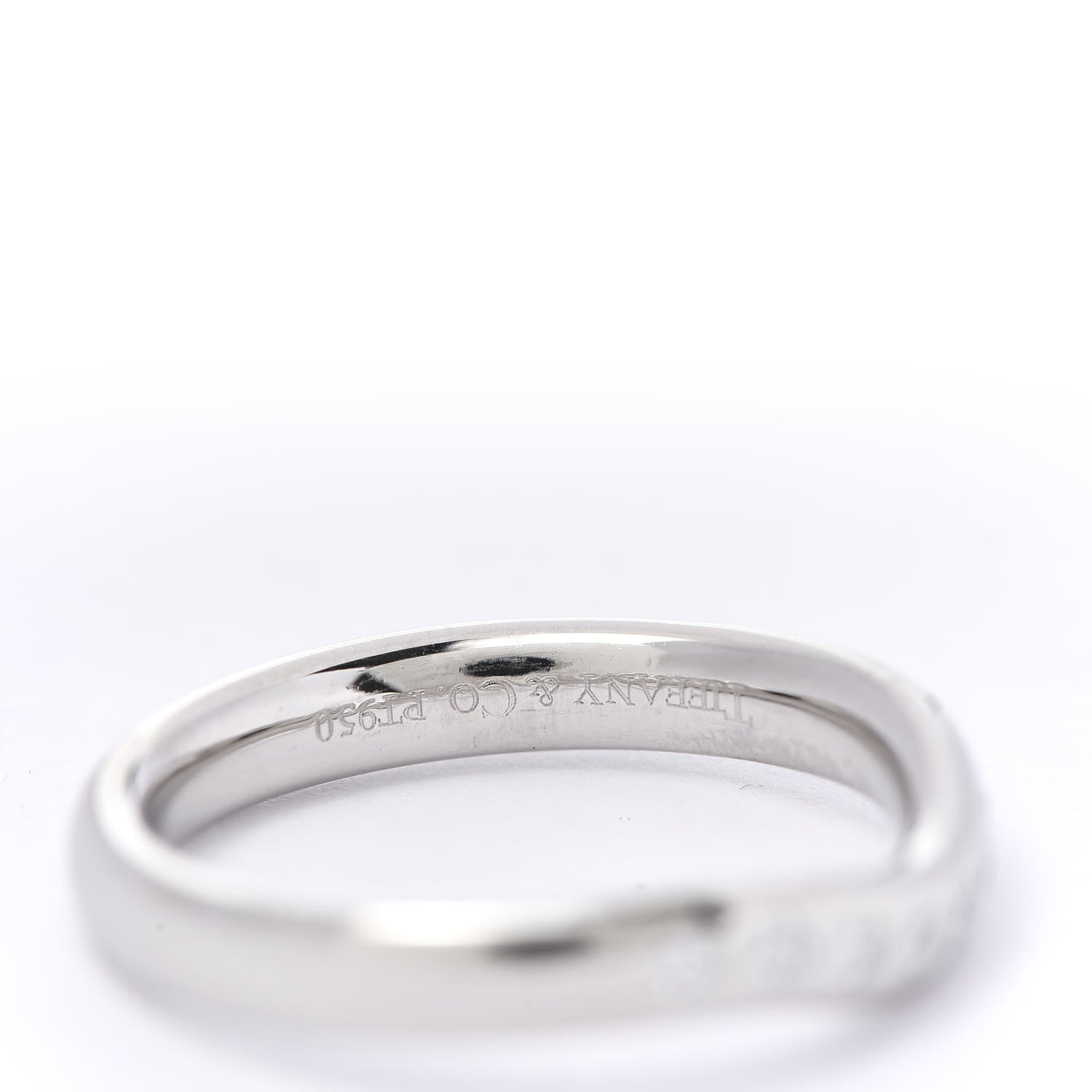 Tiffany Platinum Diamond 3mm Elsa Peretti Curved Wedding Band Ring 48 4.5 4 of 5