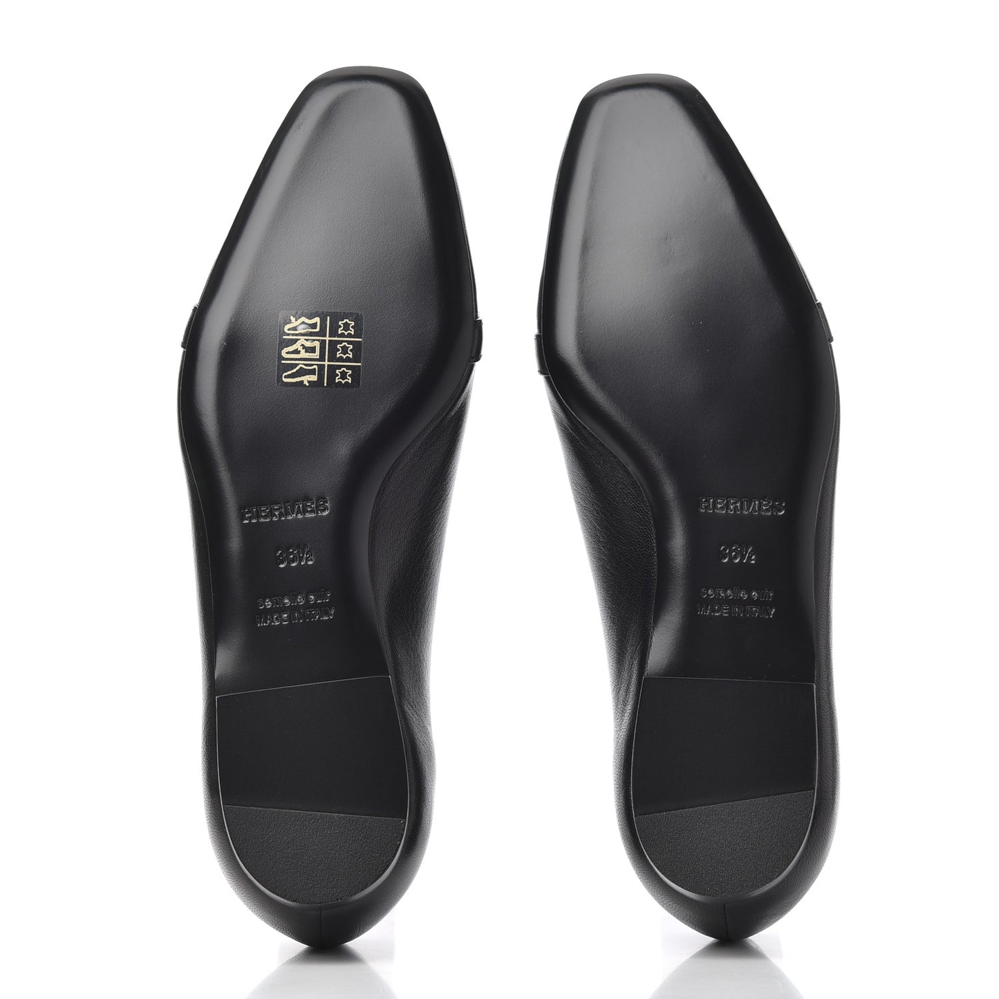 Goatskin Bilbao Ballerina Flats 36.5 Black