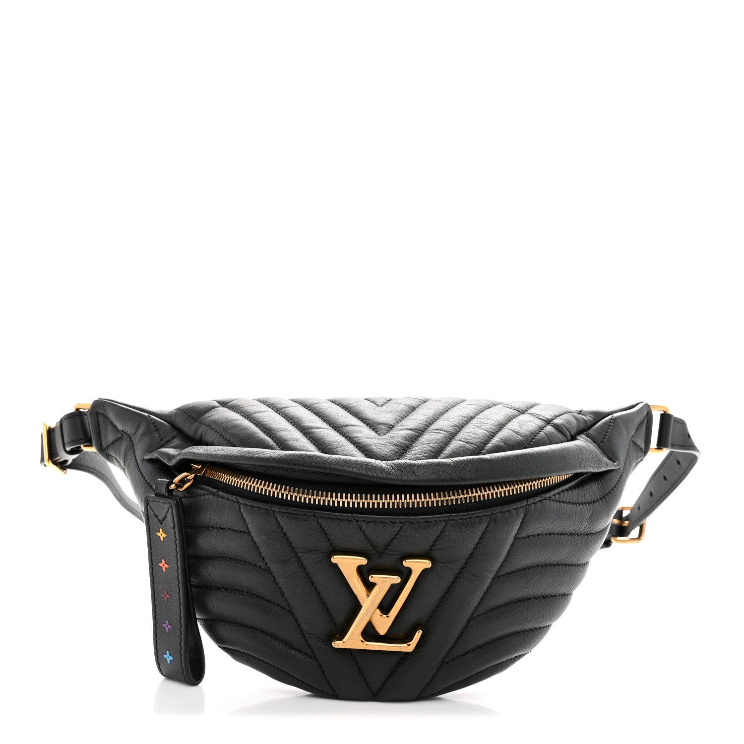 Louis Vuitton Calfskin Quilted New Wave Bumbag Black 1 of 13