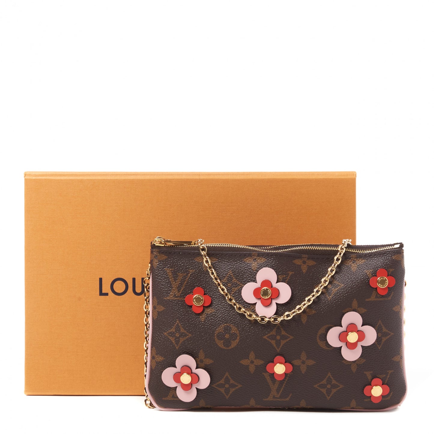 Monogram Blooming Flowers Double Zip Pochette