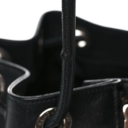 Saint Laurent Calfskin Medium Rider Bucket Bag Black 13 of 14