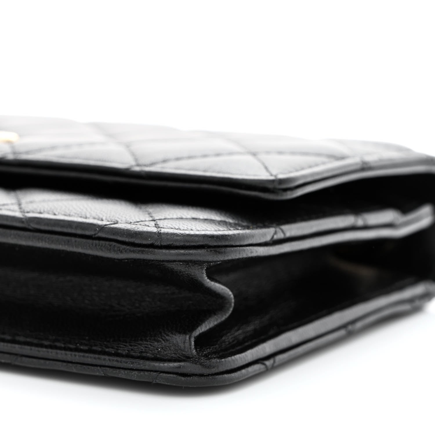 Chanel Lambskin Quilted Trendy CC Wallet On Chain WOC Black 12 of 15