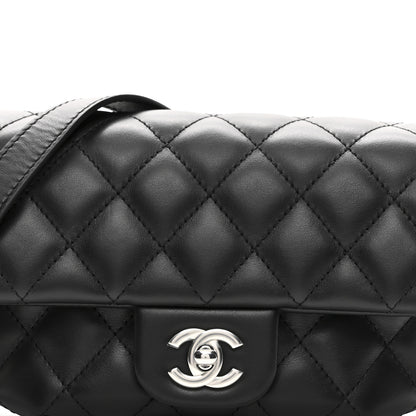 Chanel Calfskin Quilted CC Uniform Flap Belt Bag Black 8 of 10