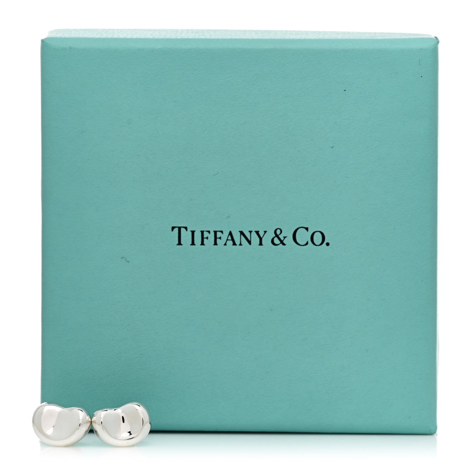 Tiffany Sterling Silver 11mm Elsa Peretti Bean Earrings 5 of 5