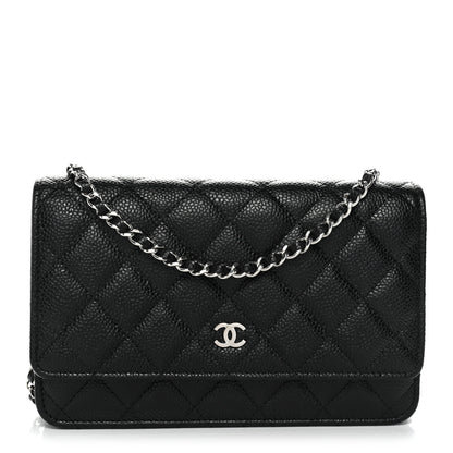 Chanel Caviar Quilted Wallet on Chain WOC Black 1 of 12