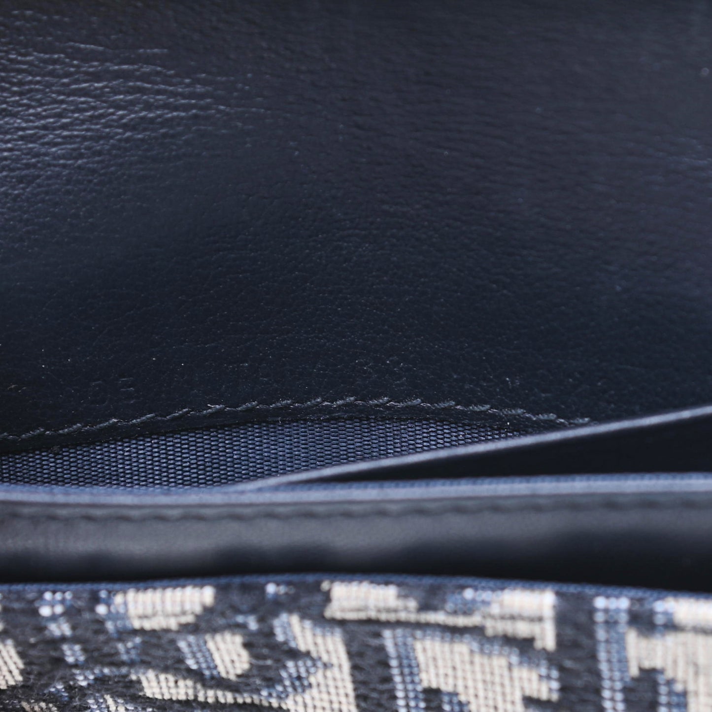 Oblique Saddle Card Holder Blue