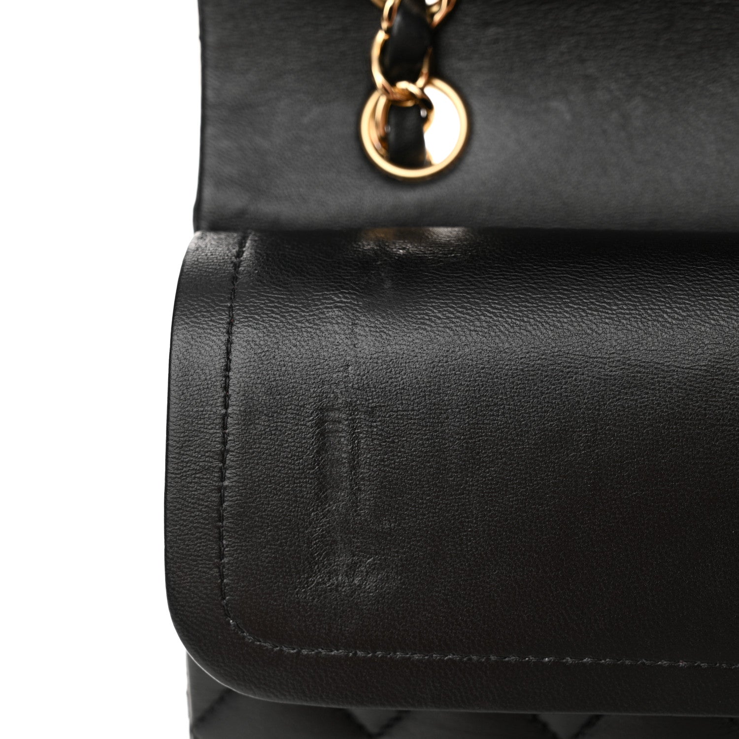 Chanel Lambskin Quilted Medium Double Flap Black 9 of 14