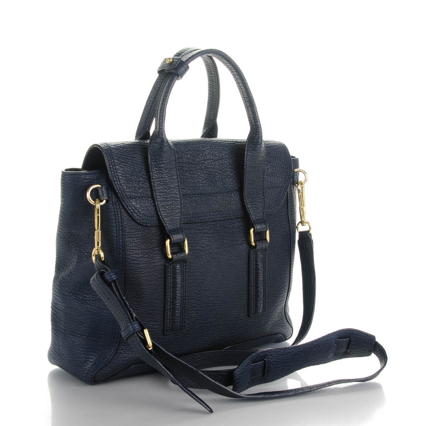 3.1 Textured Calfskin Medium Pashli Satchel Ink