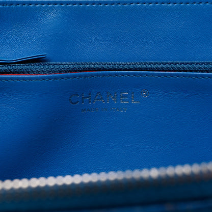 Chanel Vinyl Patent Lipstick Wristlet Wallet Blue 6 of 11