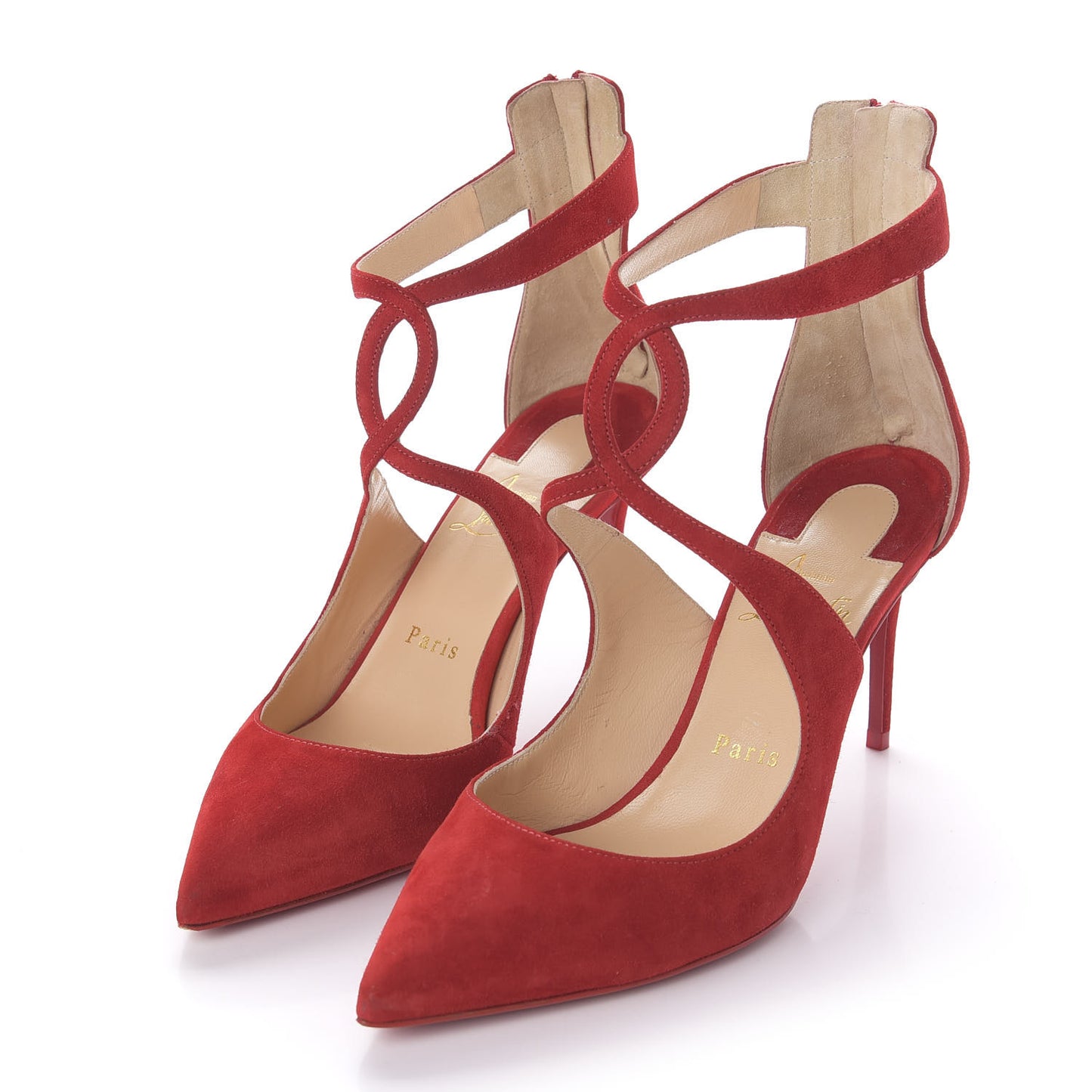 Veau Velours Rosas 85 Pumps 38.5 Loubi