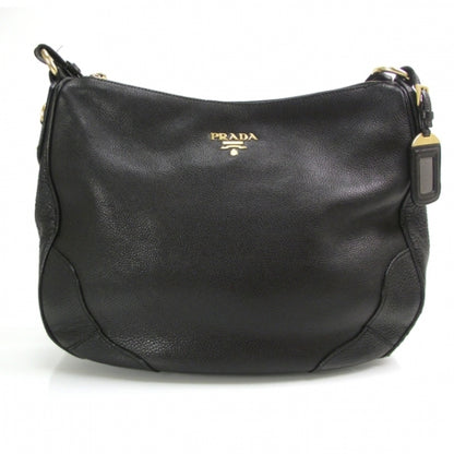 Prada Vitello Daino Shoulder Bag Black 3 of 10