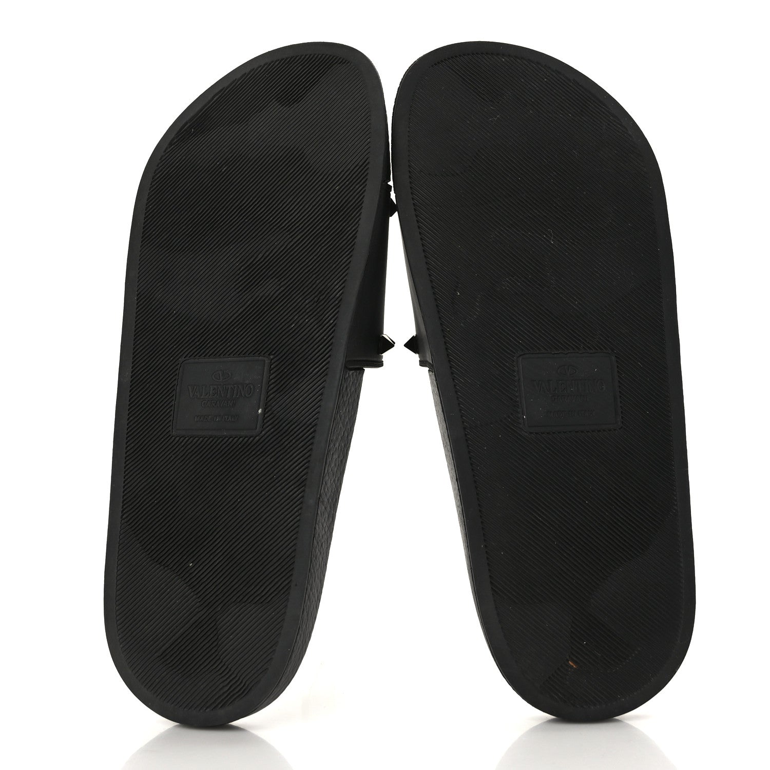 Valentino Garavani Rubber Rockstud Slide Sandals 39 Black 5 of 6