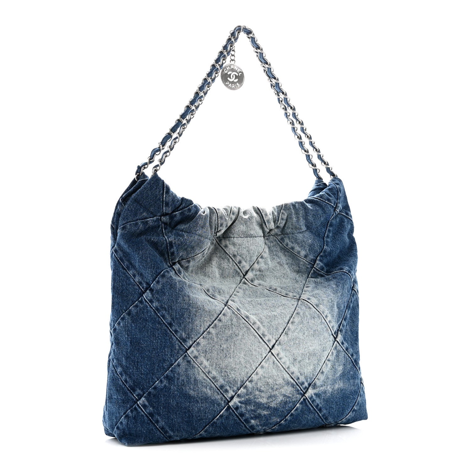 Chanel Denim Quilted Chanel 22 Blue 4 of 11