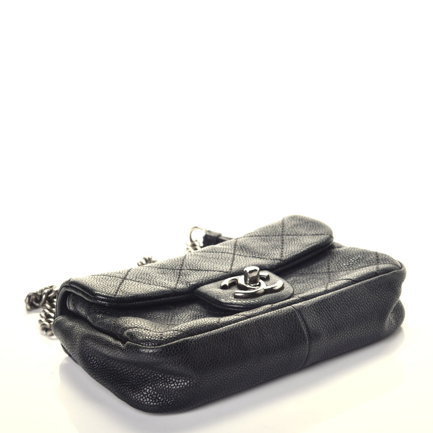 Caviar Quilted Mini Simply CC Flap Black