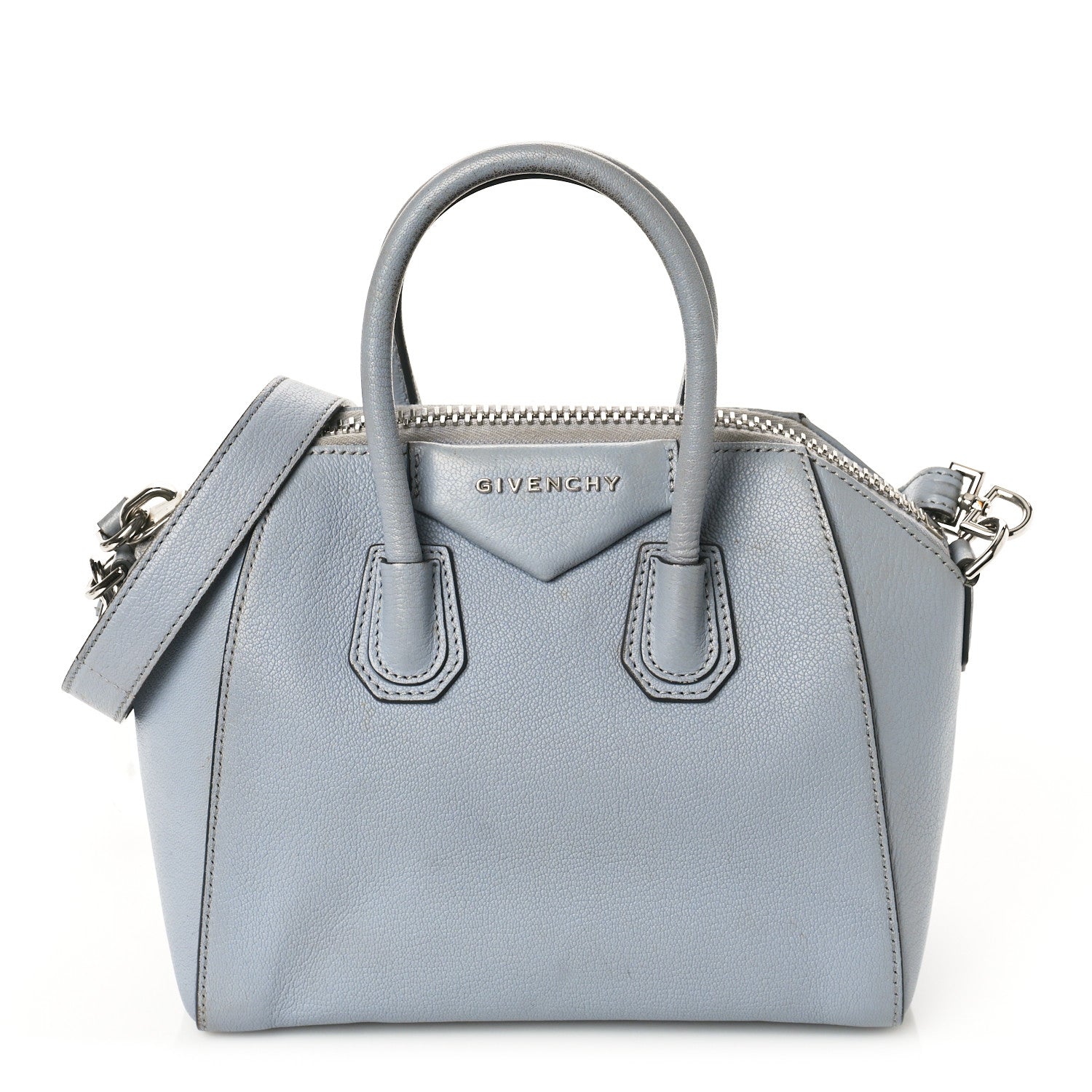 Givenchy Sugar Goatskin Mini Antigona Baby Blue 1 of 14