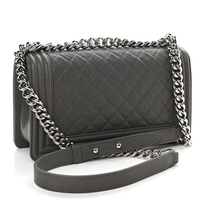 Chanel Caviar Quilted Medium Boy Flap Grey 3 of 9