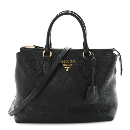 Prada Vitello Phenix Tote Black 1 of 9