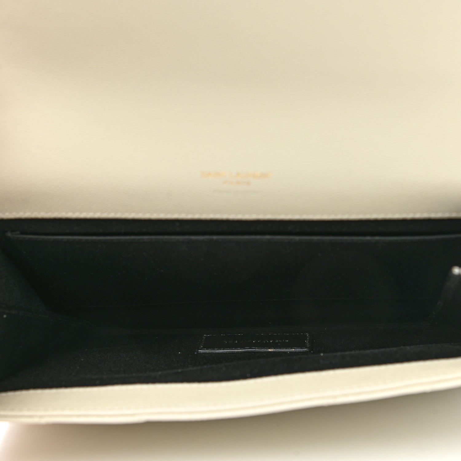 Saint Laurent Grain De Poudre Matelasse Chevron Monogram Envelope Clutch Crema Soft 5 of 11