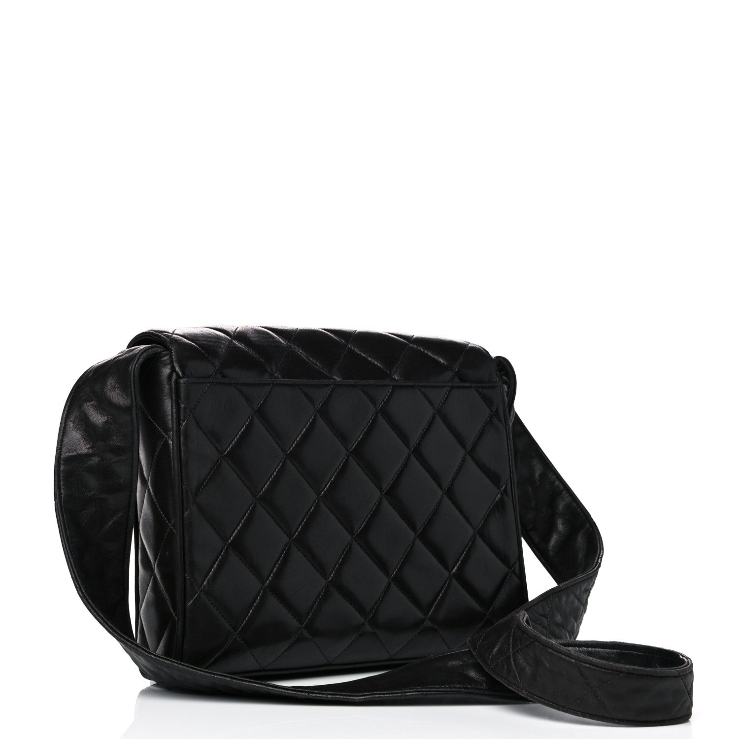 Chanel Lambskin Quilted CC Flap Shoulder Bag Black 5 of 14