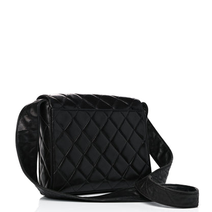 Chanel Lambskin Quilted CC Flap Shoulder Bag Black 5 of 14