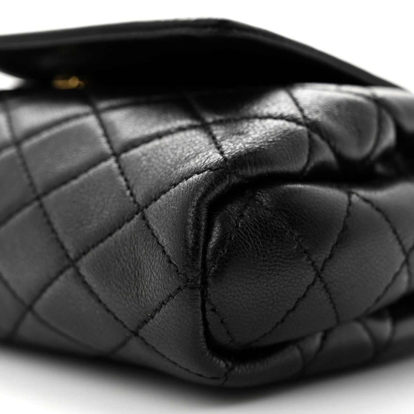 Lambskin Quilted Monogram Mini Nolita Black