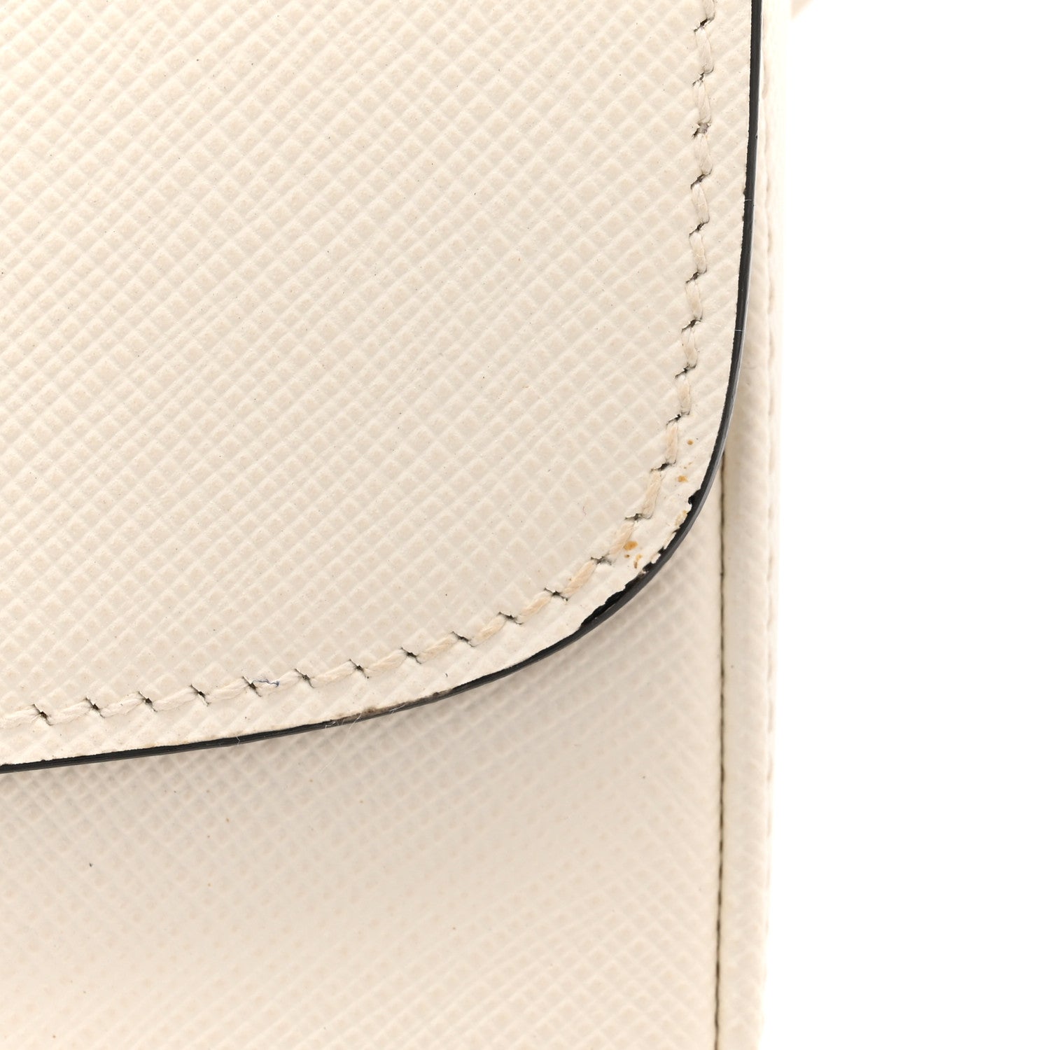 Prada Saffiano Lux Embleme Flap Shoulder Bag White 10 of 12