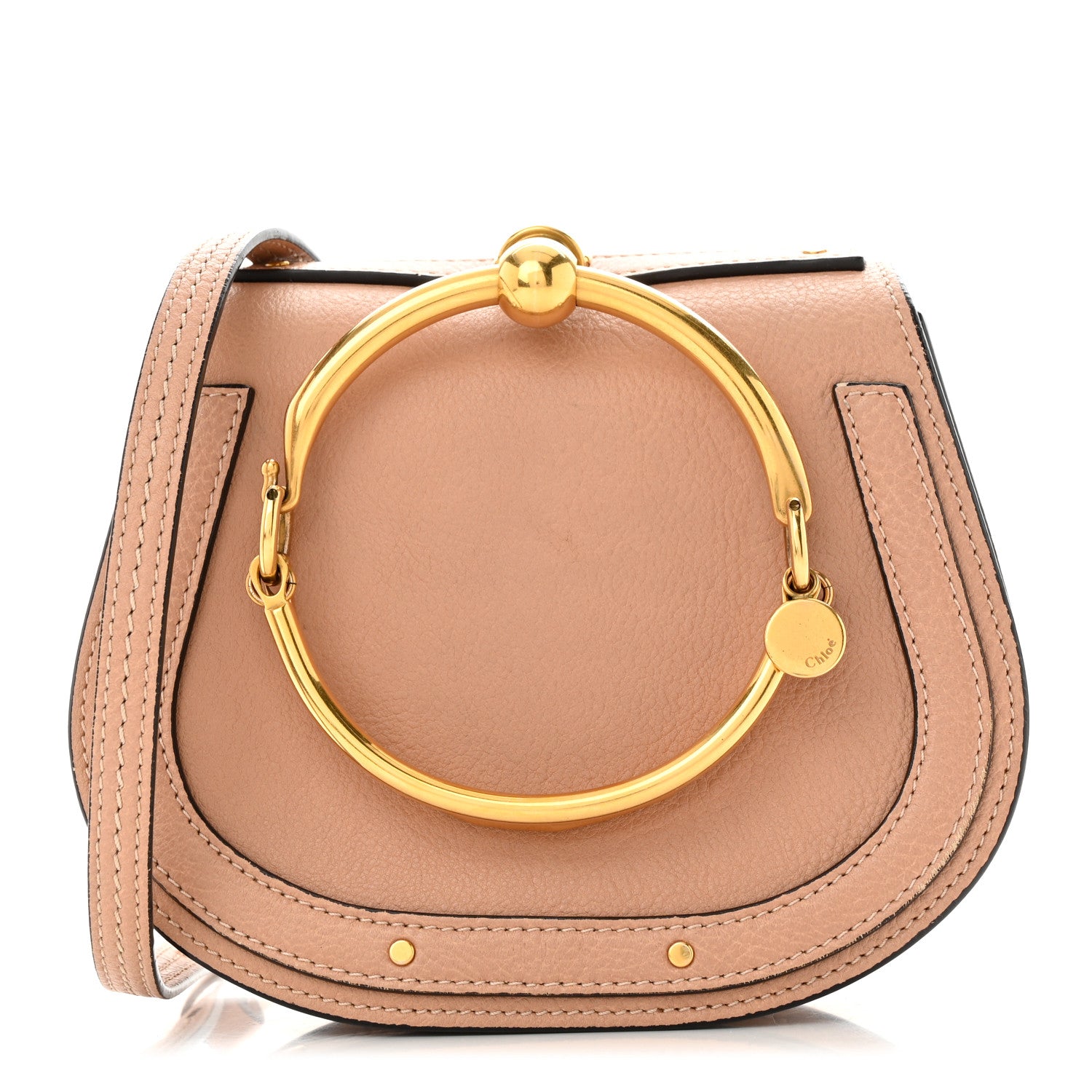 Chloe Calfskin Suede Small Nile Bracelet Bag Biscotti Beige 1 of 11