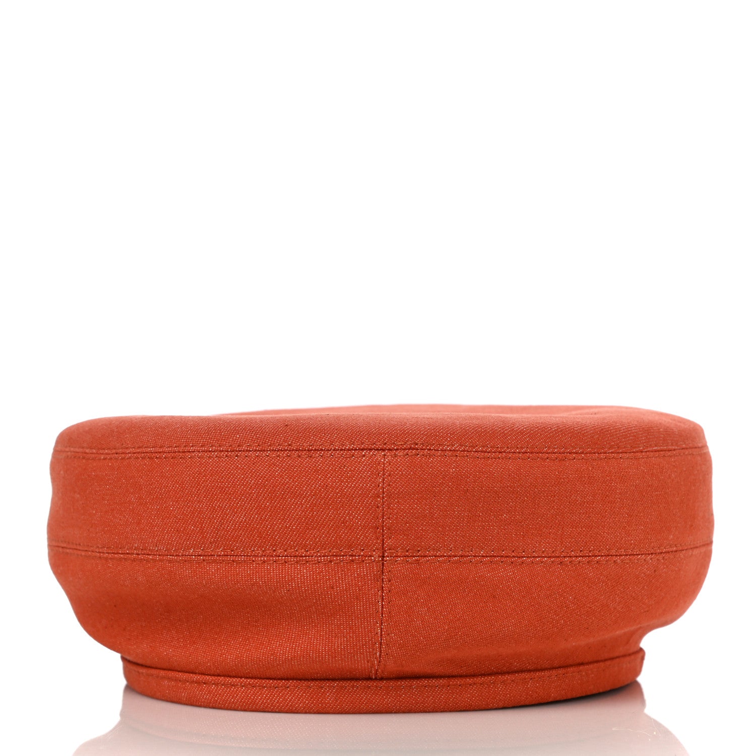 Hermes Denim Saint Honore Cliquetis Beret Hat 56 Orange Meranti 3 of 7