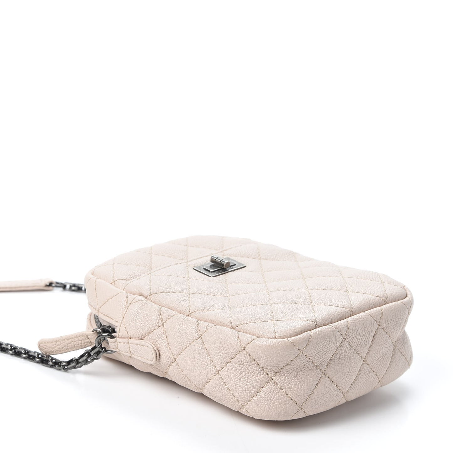 Grained Calfskin Quilted Reissue Camera Case Light Pink