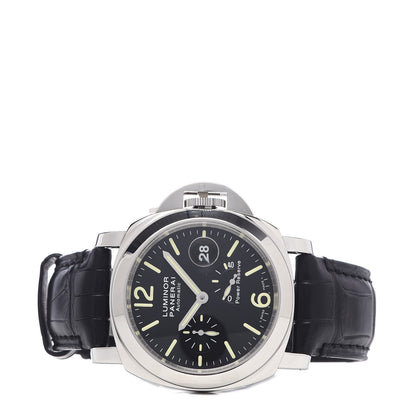Panerai Stainless Steel Alligator 44mm Luminor 3 Day Power Reserve Automatic Watch Black PAM00090 3 of 7